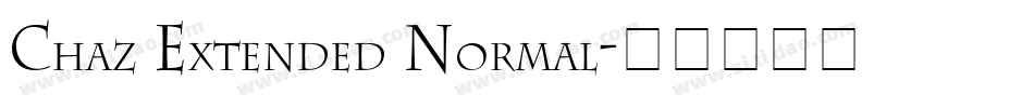 Chaz Extended Normal字体转换